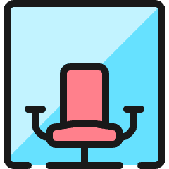 Hair Dress Chair 1 Icon from Ultimate Colors Set