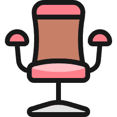 Hair Dress Chair Icon from Ultimate Colors Set