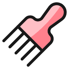 Hair Dress Comb 1 Icon from Ultimate Colors Set