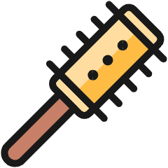 Hair Dress Round Brush Icon from Ultimate Colors Set