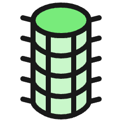 Hair Dress Round Brush_1 Icon from Ultimate Colors Set