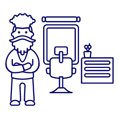 Hairstlye Barber 4 Illustration from UX Line Set
