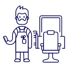 Hairstlye Barber 7 Illustration from UX Line Set