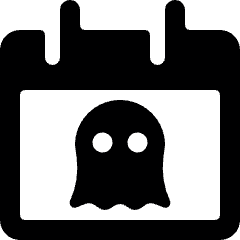Halloween Calendar Ghost Icon from Ultimate Bold Set