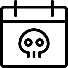 Halloween Calendar Skull Icon from Ultimate Light Set