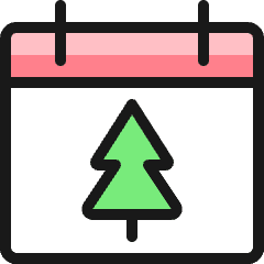 Halloween Calendar Tree Icon from Ultimate Colors Set