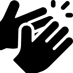 Reward Claps Hand 1 Icon from Ultimate Bold Set