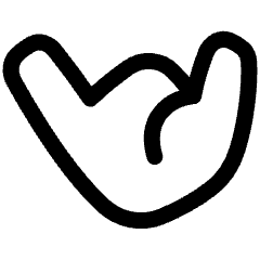 Call Me Hand Icon from Plump Line Set