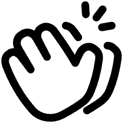 Clapping Icon from Plump Line Set