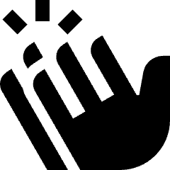 Clapping Icon from Sharp Solid Set
