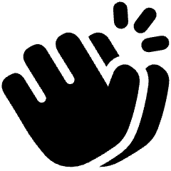 Clapping Icon from Plump Solid Set