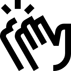 Clapping Icon from Sharp Line Set