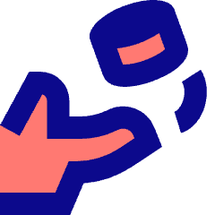 Coin Flip Hand Icon from Sharp Pop Set