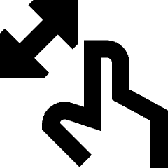 Finger Gesture Pinch Icon from Sharp Remix Set