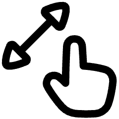 Finger Gesture Pinch Icon from Plump Line Set
