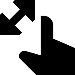 Finger Gesture Pinch Icon from Sharp Solid Set
