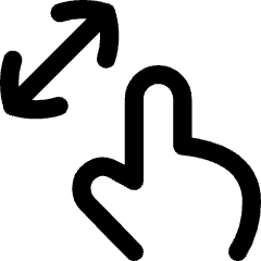 Finger Gesture Pinch Icon from Flex Line Set