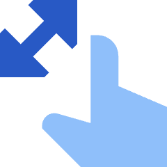 Finger Gesture Pinch Icon from Sharp Flat Set