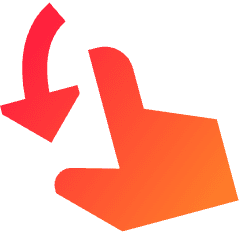 Finger Gesture Swipe Down Icon from Sharp Gradient Set