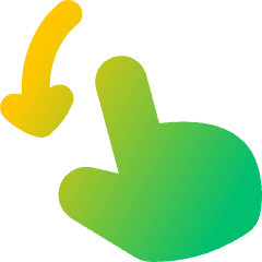 Finger Gesture Swipe Down Icon from Flex Gradient Set