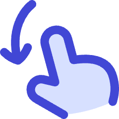 Finger Gesture Swipe Down Icon from Flex Duo Set