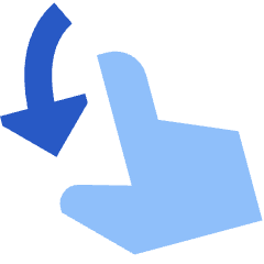 Finger Gesture Swipe Down Icon from Sharp Flat Set