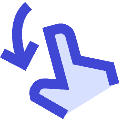 Finger Gesture Swipe Down Icon from Sharp Duo Set