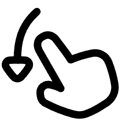 Finger Gesture Swipe Down Icon from Plump Line Set