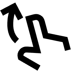 Finger Gesture Swipe Up Icon from Sharp Line Set