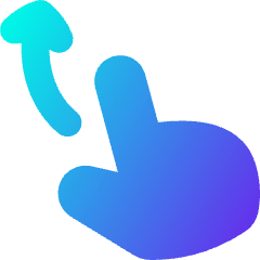 Finger Gesture Swipe Up Icon from Flex Gradient Set