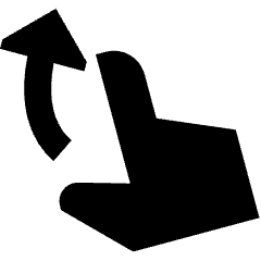 Finger Gesture Swipe Up Icon from Sharp Solid Set