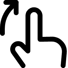 Finger Gesture Swipe Up Icon from Core Line Set