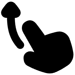 Finger Gesture Swipe Up Icon from Plump Solid Set