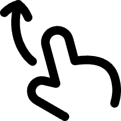 Finger Gesture Swipe Up Icon from Flex Line Set
