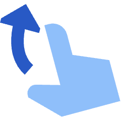 Finger Gesture Swipe Up Icon from Sharp Flat Set