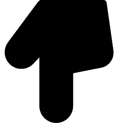 Finger Point Down Icon from Micro Solid Set