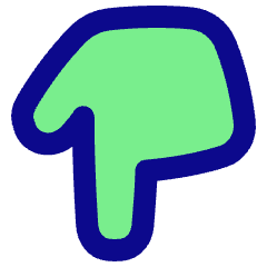 Finger Point Down Icon from Plump Pop Set