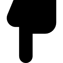 Finger Point Down Icon from Core Solid Set