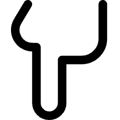 Finger Point Down Icon from Core Line Set