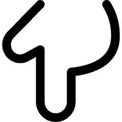 Finger Point Down Icon from Flex Line Set