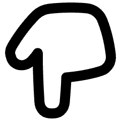 Finger Point Down Icon from Plump Remix Set