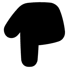 Finger Point Down Icon from Plump Solid Set