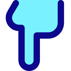 Finger Point Down Icon from Core Pop Set