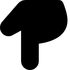 Finger Point Down Icon from Flex Solid Set