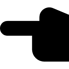 Finger Point Left Icon from Core Solid Set