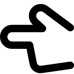 Finger Point Left Icon from Micro Line Set