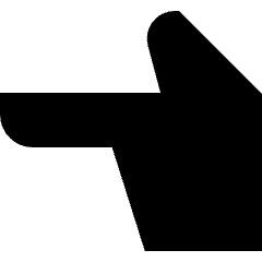 Finger Point Left Icon from Sharp Solid Set