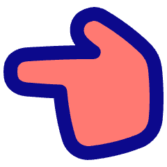 Finger Point Left Icon from Plump Pop Set