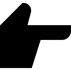 Finger Point Right Icon from Sharp Solid Set
