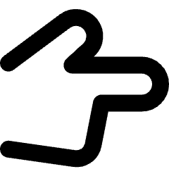 Finger Point Right Icon from Micro Line Set